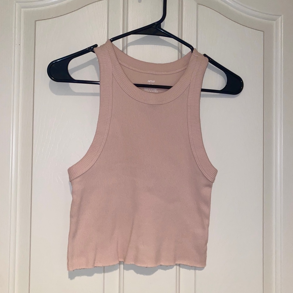 Beige/cream high neck tank top